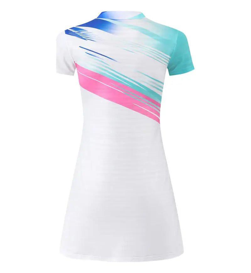 New Summer Women Tennis Dress Pickleball Skirt Golf Dress For Girls Knee Length Sports Dresses for Badminton Workout