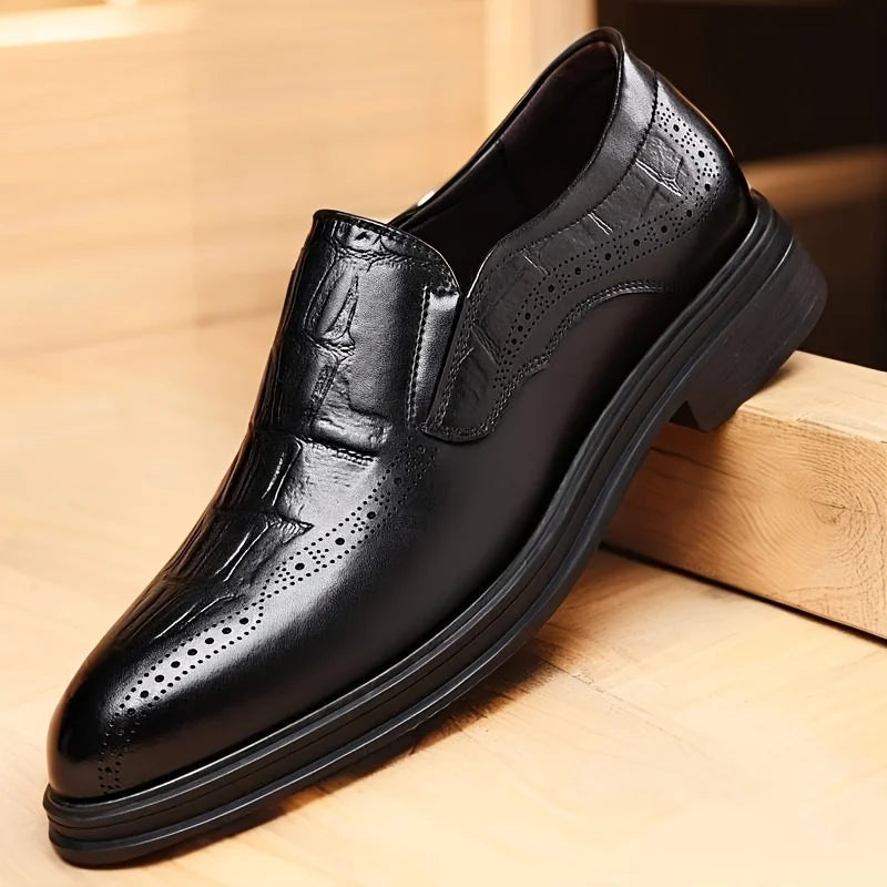Leather Shoes for Men Wedding Formal Oxfords Business Casual Office Work Shoes for Men Classic Luxury Pointy Men's Dress Shoes - Buy online at  Vibe In Cart.