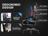 GTPLAYER Gaming Chair with Footrest, Lumbar Support, Adjustable Height, Swivel Seat, Headrest for Office or Gaming - Buy online at  Vibe In Cart.