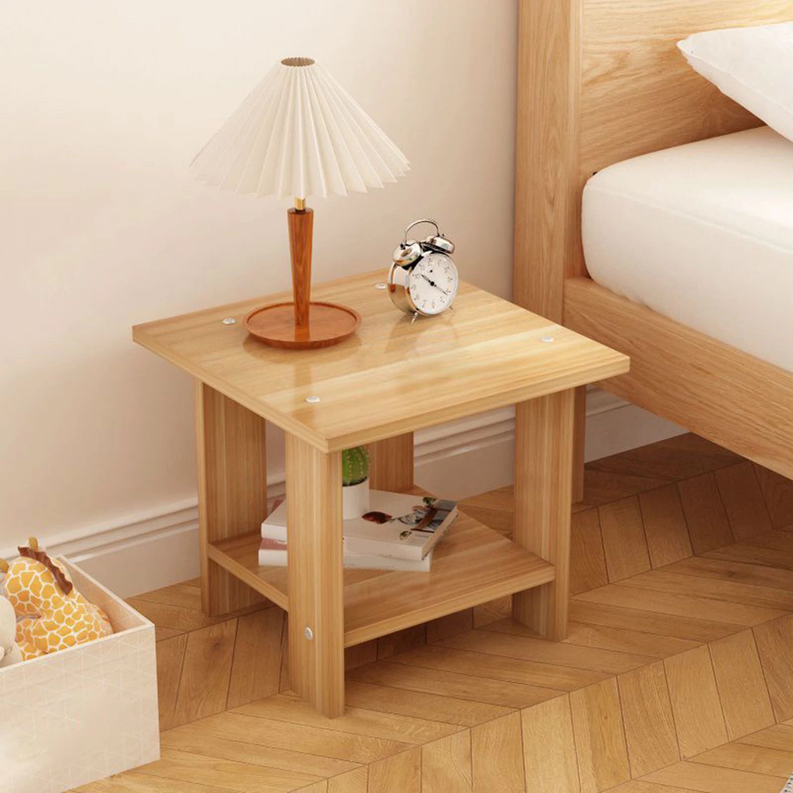 Simple Bedside Table Wooden Double Layers Solid Wood Nightstands Night Table For Table Sofa Side Table Home Furniture - Buy online at  Vibe In Cart.