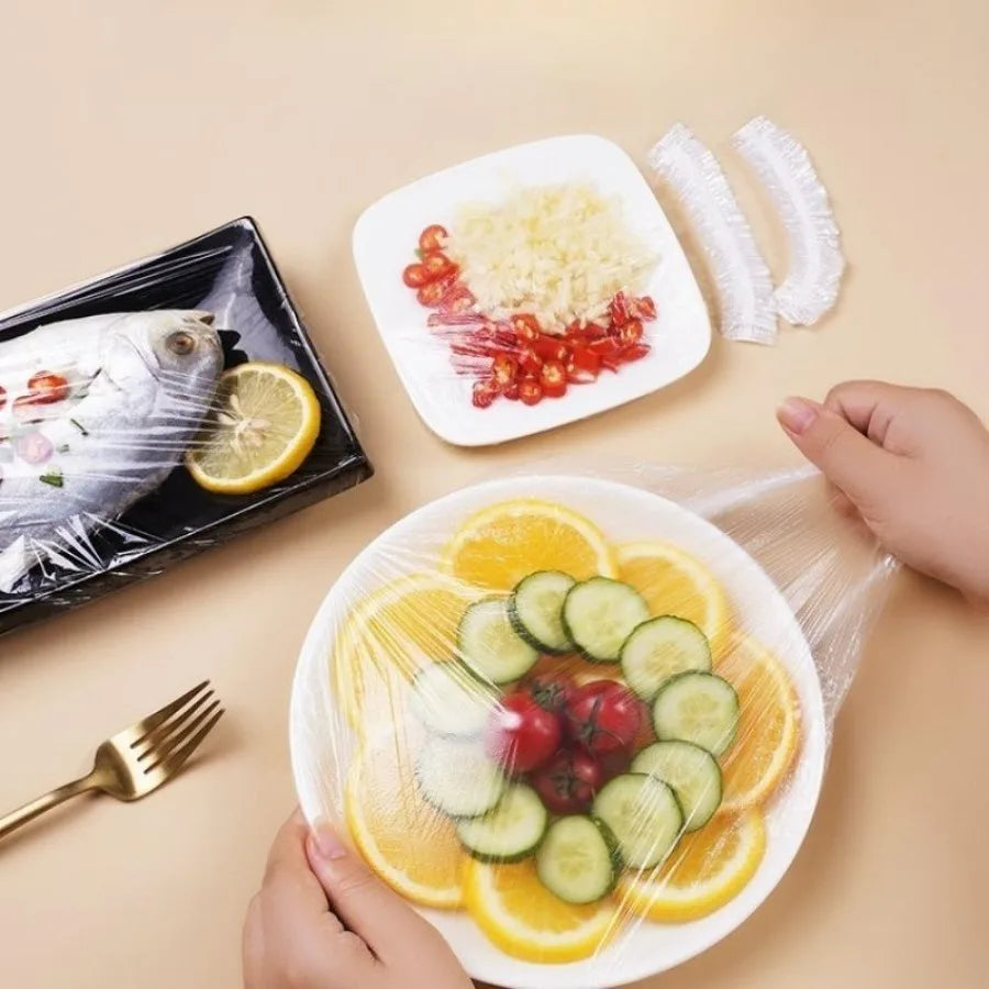 100 Piece White Cling Film, Food Packaging Bag, Suitable for Kitchen, Picnic, Barbecue - Food Contact Safety - Buy online at  Vibe In Cart.