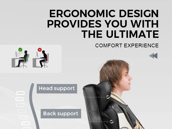 Big and Tall Gaming Chair with Pocket Spring Lumbar Support, Ergonomic Office Chair with Footrest - Buy online at  Vibe In Cart.