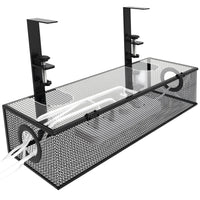 Under Desk Wire Management Clamp Mount Organizer Black 1 Pack