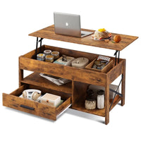GALAXHERO Lift Top Coffee Table with Hidden Compartment Storage Drawers and Storage Shelf for Living Room Reception Room - Buy online at  Vibe In Cart.