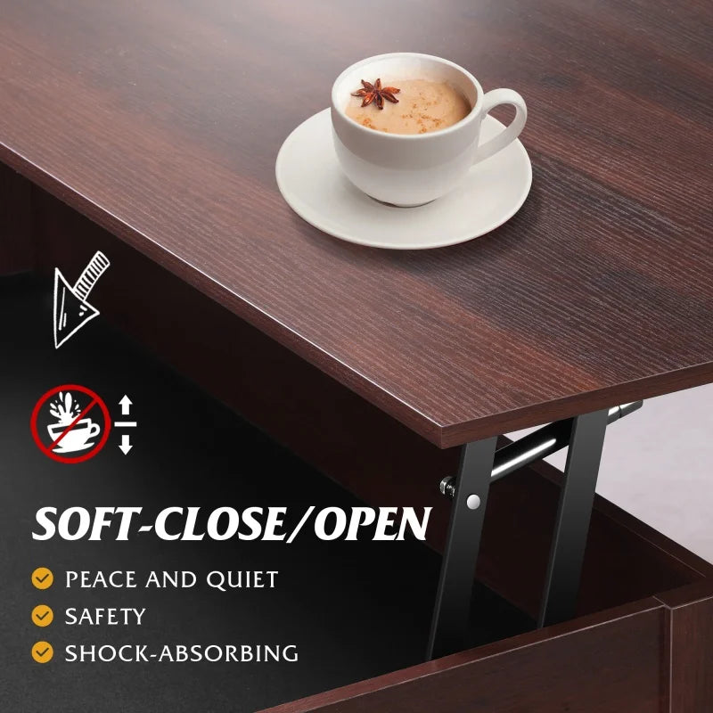 GALAXHERO Lift Top Coffee Table with Hidden Compartment Storage Drawers and Storage Shelf for Living Room Reception Room - Buy online at  Vibe In Cart.