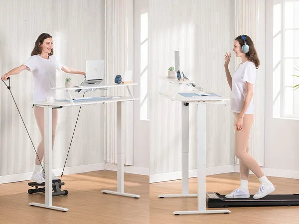 Electric Standing Desk with Drawers, Sit Stand up Desk, Height Adjustable Ergonomic Home Office Computer Desk - Buy online at  Vibe In Cart.