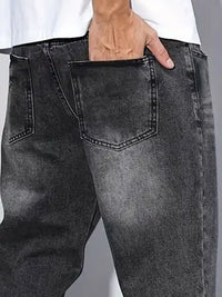 Men's Classic Straight Leg Jeans - 65% Cotton 35% Polyester Blend, 380gsm Heavyweight, Machine Washable, Regular Fit, All-Season - Buy online at  Vibe In Cart.
