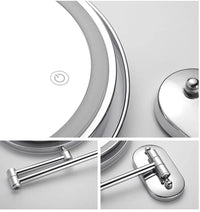 8 inch Makeup Mirror Chrome 3x/5x/7x/10x Magnifying Double Side USB Charging Bathroom 3 color light Smart Cosmetic Mirrors - Buy online at  Vibe In Cart.