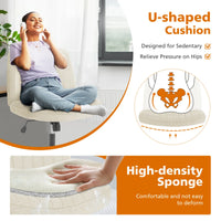 JHK Cross Legged Office Living Room Rocking Gaming Chair Armless Wide Desk Adjustable Swivel Fabric Task Vanity Home Office - Buy online at  Vibe In Cart.