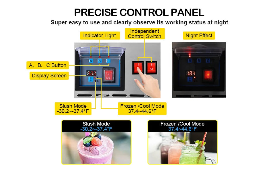 Commercial 6.4 Gal Margarita Machine 1050W Large Capacity Electric Slushy Frozen Drink Maker 24L Icy Treats Kitchen Appliance - Buy online at  Vibe In Cart.