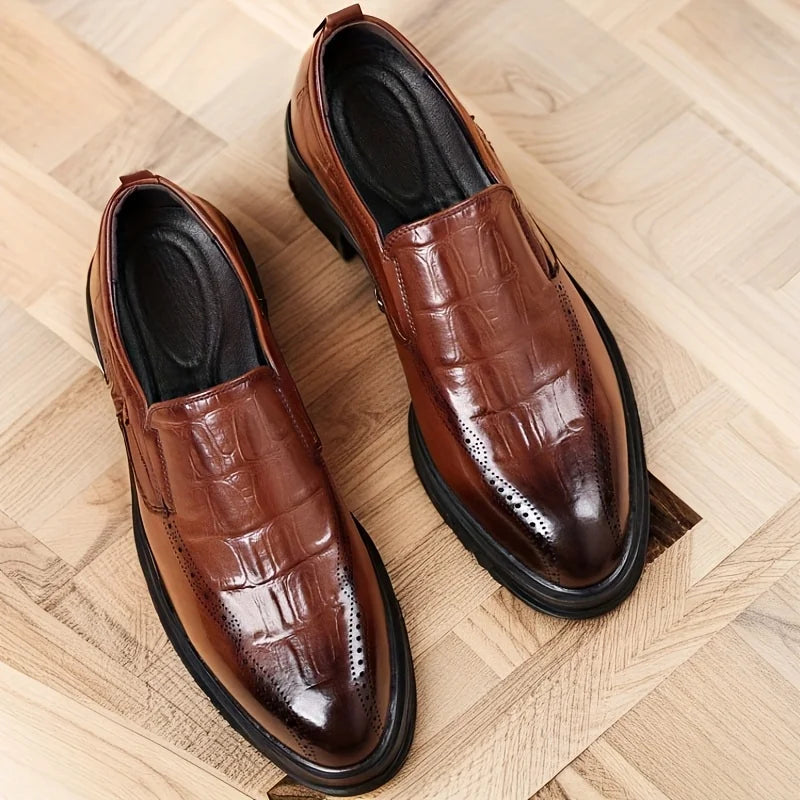 Leather Shoes for Men Wedding Formal Oxfords Business Casual Office Work Shoes for Men Classic Luxury Pointy Men's Dress Shoes - Buy online at  Vibe In Cart.
