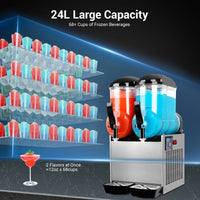 Commercial 6.4 Gal Margarita Machine 1050W Large Capacity Electric Slushy Frozen Drink Maker 24L Icy Treats Kitchen Appliance - Buy online at  Vibe In Cart.