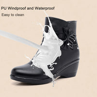 Fashion Winter Women Ankle Boots PU Leather Female Thick Plush Warm Snow Boots Mother Waterproof Non-slip Booties Luxury - Buy online at  Vibe In Cart.
