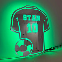 Custom Football Shirt LED Mirror - Personalized Acrylic Gift for Dad, Man Cave Wall Decor (Christmas/Birthday/Father's Day) - Buy online at  Vibe In Cart.