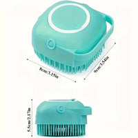 Dog Bathing Brush Pet Massage Brush Shampoo Dispenser Soft Silicone Brush Rubber Bristle for Dogs and Cats Shower Grooming Tool - Buy online at  Vibe In Cart.
