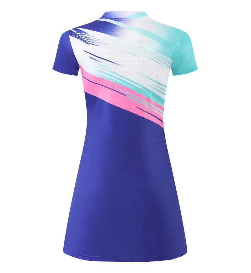 New Summer Women Tennis Dress Pickleball Skirt Golf Dress For Girls Knee Length Sports Dresses for Badminton Workout