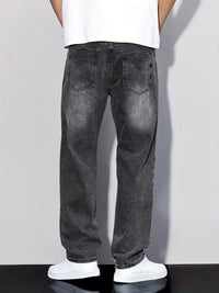 Men's Classic Straight Leg Jeans - 65% Cotton 35% Polyester Blend, 380gsm Heavyweight, Machine Washable, Regular Fit, All-Season - Buy online at  Vibe In Cart.