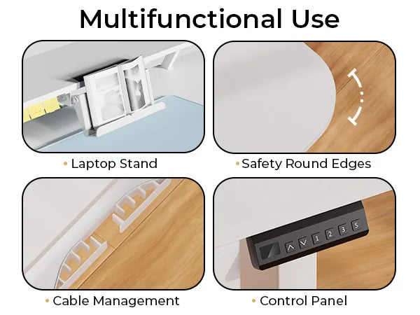 Electric Standing Desk with Drawers, Sit Stand up Desk, Height Adjustable Ergonomic Home Office Computer Desk - Buy online at  Vibe In Cart.