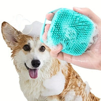 Dog Bathing Brush Pet Massage Brush Shampoo Dispenser Soft Silicone Brush Rubber Bristle for Dogs and Cats Shower Grooming Tool - Buy online at  Vibe In Cart.