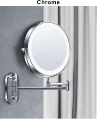 8 inch Makeup Mirror Chrome 3x/5x/7x/10x Magnifying Double Side USB Charging Bathroom 3 color light Smart Cosmetic Mirrors - Buy online at  Vibe In Cart.