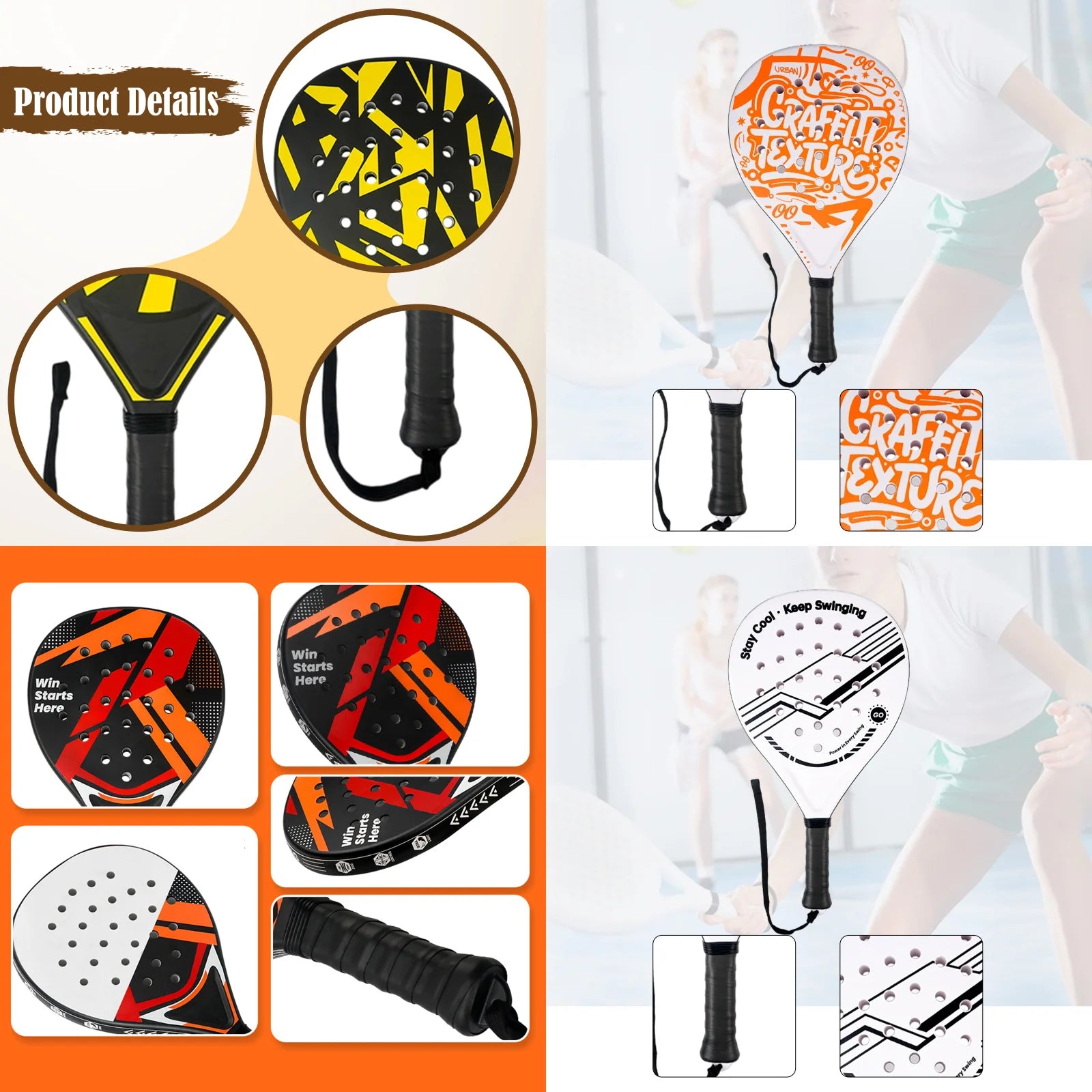 1 Pc Padel Tennis Racket Agility Non Slip Grip Beginners Racquet Physical Equipment for Kids Outdoor Garden Parent Summer Party - Buy online at  Vibe In Cart.