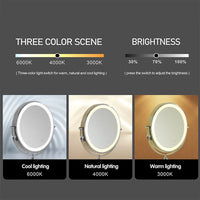 8 inch Makeup Mirror Chrome 3x/5x/7x/10x Magnifying Double Side USB Charging Bathroom 3 color light Smart Cosmetic Mirrors - Buy online at  Vibe In Cart.