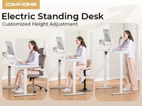 Electric Standing Desk with Drawers, Sit Stand up Desk, Height Adjustable Ergonomic Home Office Computer Desk - Buy online at  Vibe In Cart.