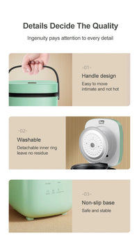 Mini Rice Cooker Automatic Household Kitchen Electric Cooking machine 1-2 People Food Warmer Steamer 1.2L Small Rice Cooker - Buy online at  Vibe In Cart.