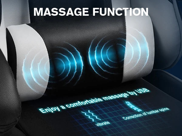 GTPLAYER Gaming Chair with Footrest, Lumbar Support, Adjustable Height, Swivel Seat, Headrest for Office or Gaming - Buy online at  Vibe In Cart.