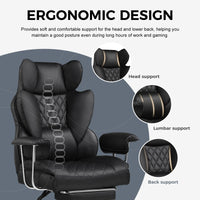 Big and Tall Gaming Chair with Pocket Spring Lumbar Support, Ergonomic Office Chair with Footrest - Buy online at  Vibe In Cart.