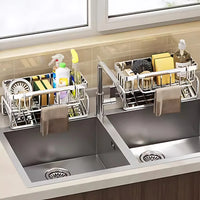 Over-Sink Kitchen Organizer - Sponge Holder & Drying Rack with Faucet Mount, Space-Saving Storage for Sponges and Brushes - Buy online at  Vibe In Cart.