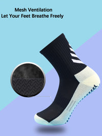 1 Pair Men's Football Socks with Grip, Non Slip Anti Slip Athletic Socks with Cushion Pads for Football/Basketball/Hockey - Buy online at  Vibe In Cart.