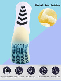 1 Pair Men's Football Socks with Grip, Non Slip Anti Slip Athletic Socks with Cushion Pads for Football/Basketball/Hockey - Buy online at  Vibe In Cart.