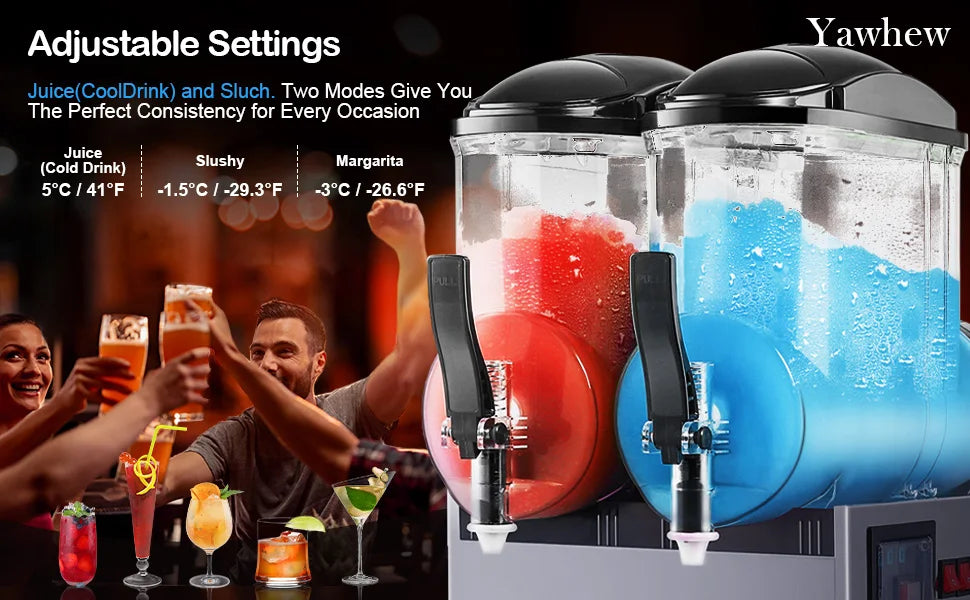 Commercial 6.4 Gal Margarita Machine 1050W Large Capacity Electric Slushy Frozen Drink Maker 24L Icy Treats Kitchen Appliance - Buy online at  Vibe In Cart.