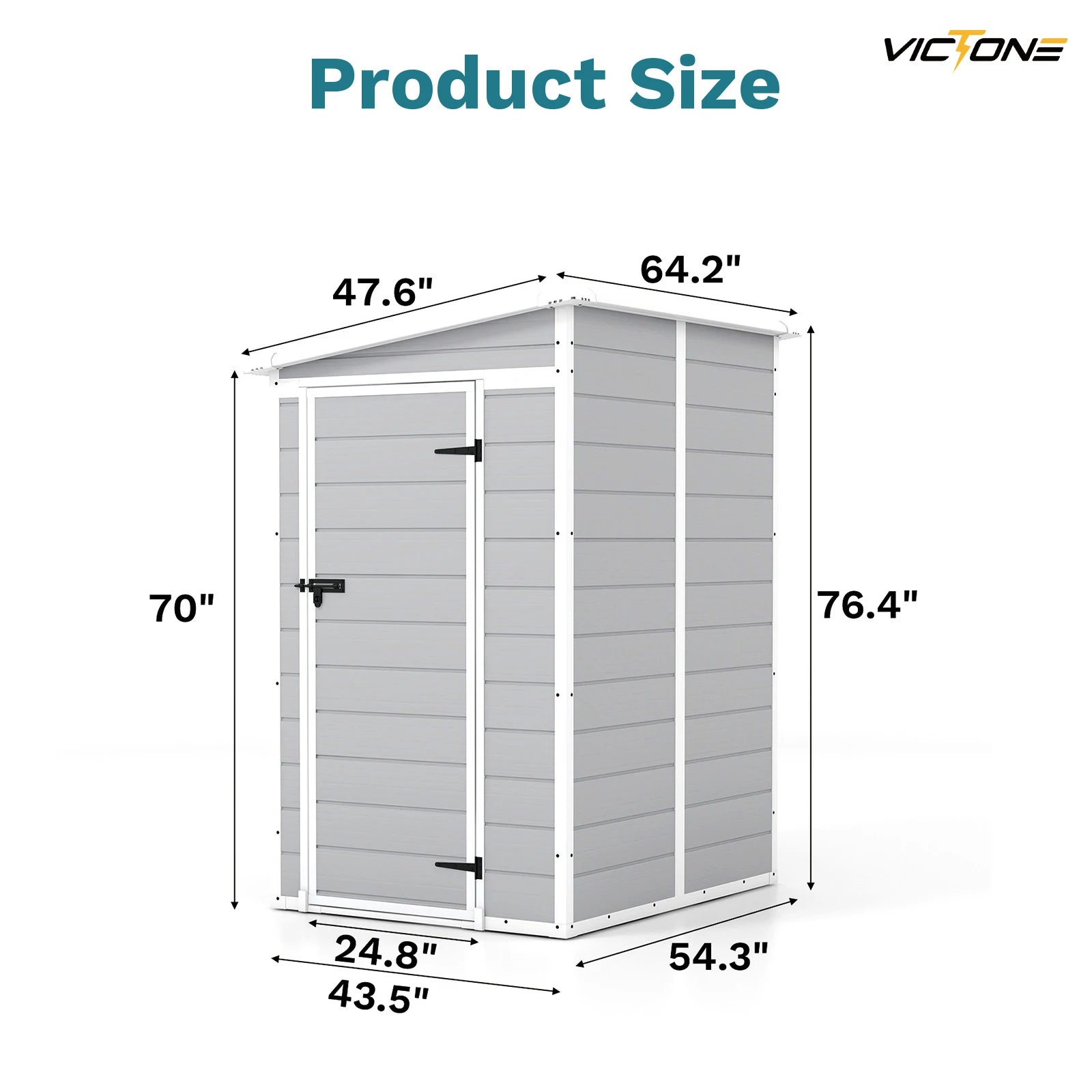 Victone 5x4 FT Plastic Outdoor Storage hed With Floor, Resin Storage shed &Lockable & Window Door For Patio Furniture - Buy online at  Vibe In Cart.