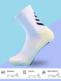 1 Pair Men's Football Socks with Grip, Non Slip Anti Slip Athletic Socks with Cushion Pads for Football/Basketball/Hockey - Buy online at  Vibe In Cart.