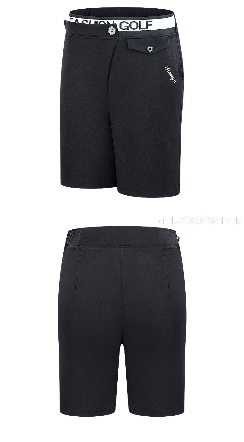 TTYGJ Women High Waist Golf Shorts Summer Quick-dry Sports Trousers Breathable Golf Apparel Ladies Elastic Slim Short Pant XS-XL