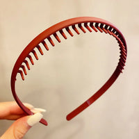 Women Simple Colorful Matte Toothed Hairbands Broken Hair Finishing Headband Outdoor Hair Hoop Headwear Fashion Hair Accessories - Buy online at  Vibe In Cart.