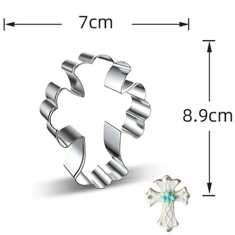 1pcs patisserie reposteria Easter cross Metal Cookie Cutter Fondant Cake Decor Tools Biscuit Mould Pastry Shop Bakeware - Buy online at  Vibe In Cart.