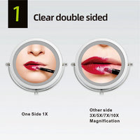 Folding Arm Extend Bathroom Mirror With LED Light 7 Inch Wall Mounted Double Side Smart Cosmetic Makeup Mirrors - Buy online at  Vibe In Cart.