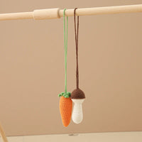 Foldable Wooden Baby Play Gym with Rattle, Mobile and Sensory Toys