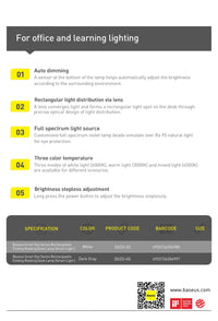 Dimmable LED Desk Lamp With Foldable Design And Adaptive Brightness