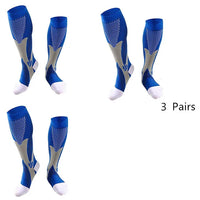 Men's Crew Length Compression Socks for Sports, Size EU 41-45