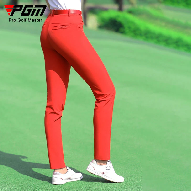 Women's Slim Fit High Waist Full Length Golf Pants Quick Dry Breathable Cotton Blend XS-XL