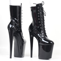 JIALUOWEI INS Style 20CM Extreme High Heels Platform Boots Lace Up Sexy Pole Dancing Ankle Boots Side Zip 5-12 - Buy online at  Vibe In Cart.