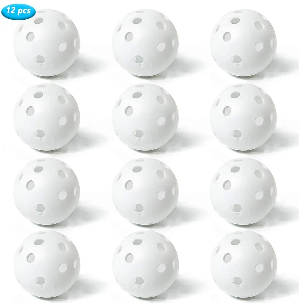 12PcsPractice Golf Balls  Hollow Plastic Golf Training Balls Colored Airflow Golf Balls Swing Practice Driving Range PE Toy Ball - Buy online at  Vibe In Cart.
