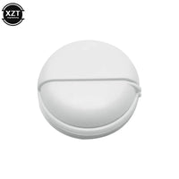 Round Plastic Storage Box with Rotating Cover for Cables and Earphones