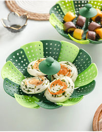 Plastic Folding Lotus Steamer Food Grade Steaming Rack Fruit Baskets Kitchen Storage Racks Vegetable Vapor Cooker Dish Cookware - Buy online at  Vibe In Cart.
