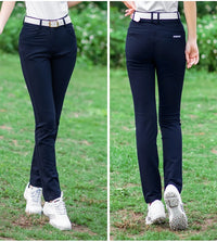 Women's Slim Fit High Waist Full Length Golf Pants Quick Dry Breathable Cotton Blend XS-XL