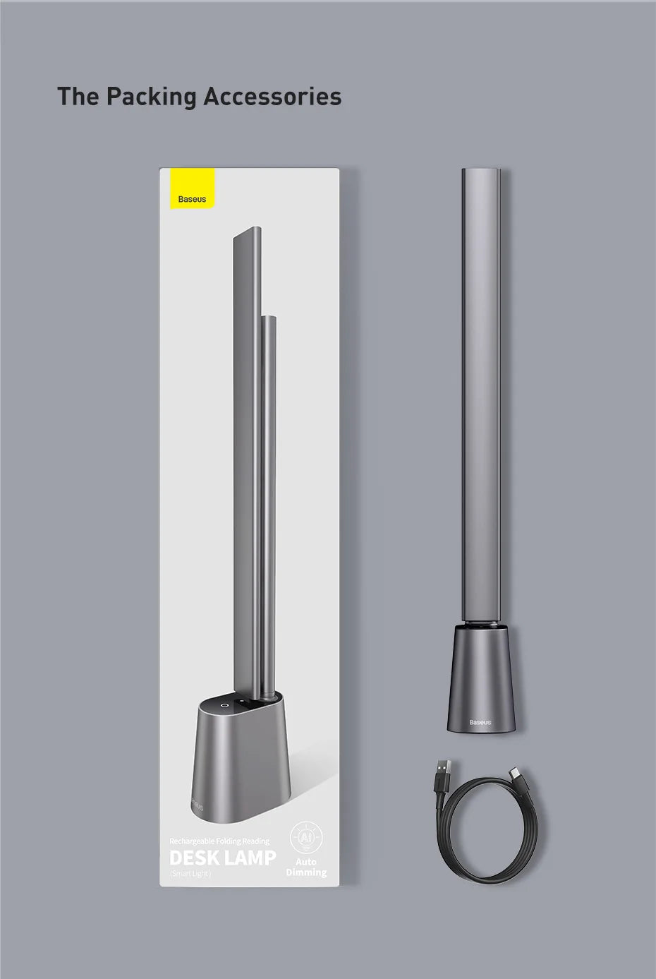 Dimmable LED Desk Lamp With Foldable Design And Adaptive Brightness